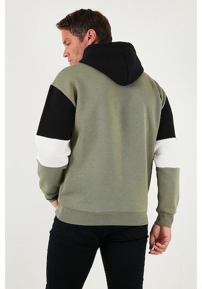 Buratti Pamuklu Relaxed Fit Kapüşonlu Içi Tüylü Yumuşak Şardonlu Erkek Sweat 5905299 Haki
