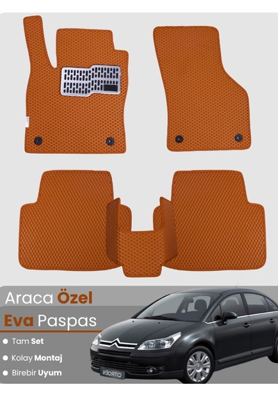 Citroen C4 2004-2010 Uyumlu Eva Paspas Tam Set Araca Özel,su Geçirmez,hızlı Ve Kolay Montaj 253