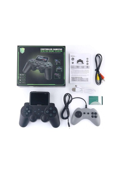 S10 Mini Çift Kolu Taşınabilir 520 Oyunlu Kablosuz Oyun Konsolu Atari Media Player Medya Oynatıcı Siyah - 624146455