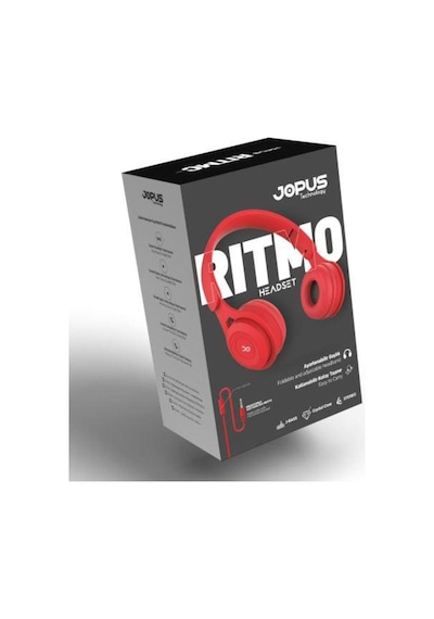 Js80 Ritmo Universal 3,5 Mikrofonlu Kulaklık Kırmızı Diğer