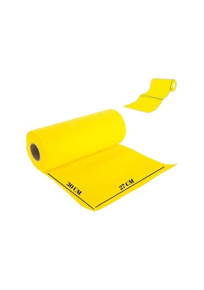 Technow Softtex 15 Kesimli Sarı Kopar Kullan Rulo Temizlik Bezi 27x30 Cm 2'li Sarı