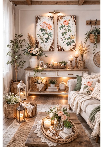 Tablo 2li Ahşap Pano Duvar Dekoru Beyaz - 567022501 Beyaz