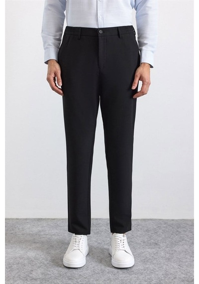 Süvari Siyah Slim Düz Jogger Pantolon Spn2020500003-s09
