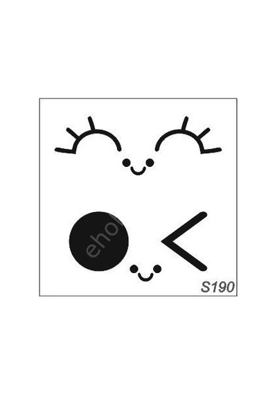 Diğer Karışık Desenler Stencil Şablon 20X20 S-190