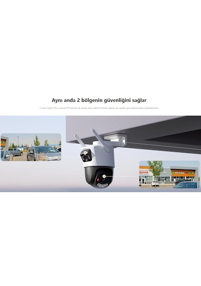Imou 10mp Dış Ortam Çift Lensli Kablosuz Pt Kamera Cruiser Dual 2 Ipc-s7xep-10m0wed