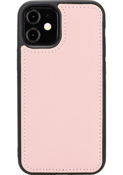 Plm Apple İphone 12 Mini Uyumlu Deri Cüzdanlı Kılıf Nu2 Pembe Acı Kahverengi