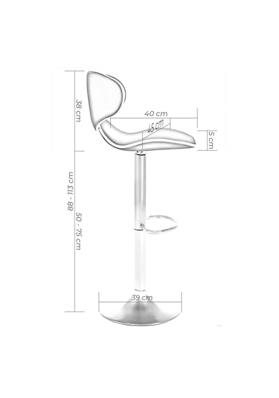 Bürocci Zen Bar Taburesi - Mor Modern Deri Metal Ataklı Yüksek Tezgah Sandalyesi - 9549s0515 Mor