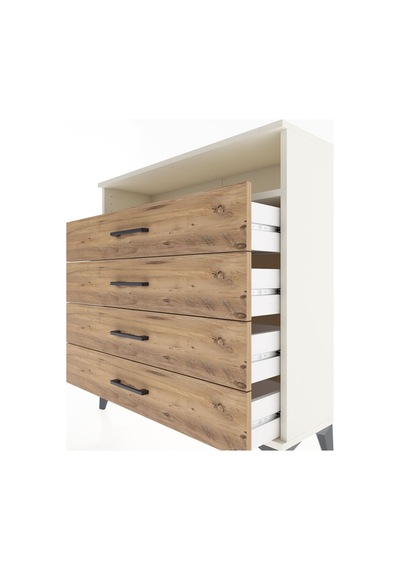 Arges Şifonyer Tek Raflı 4 Çekmeceli 88x30x96 Aytaşı-çam Aytaşı