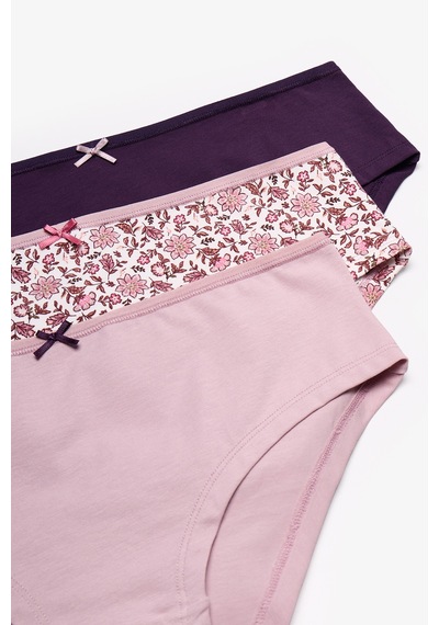 Penti Soft Violet Şal Desenli 3lü Hipster Külot Çok Renkli
