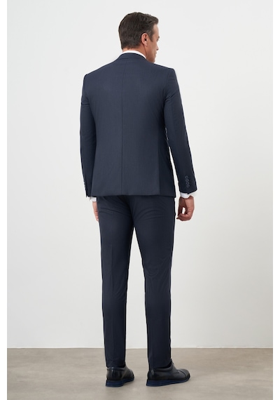 Morven Erkek Lacivert Poliviskon Trend Yelekli Çizgili Desen Slim Fit Sivri Yaka Takım Elbise Lacivert Morven Erkek Lacivert Poliviskon Trend Yelekli Çizgili Desen Slim Fit Sivri Yaka Takım Elbise Lacivert