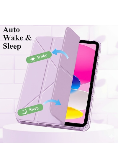 Apple Uyumlu iPad, Pro 11 Inç 2024 M4 Kılıf Kalem Şarj Bölmeli Stadlı Uyku Modlu Arkası Silikon Akıllı Case