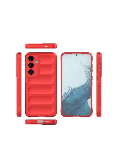 Samsung Galaxy S24 Kılıf Optimum Silikon - Kırmızı Çok Renkli