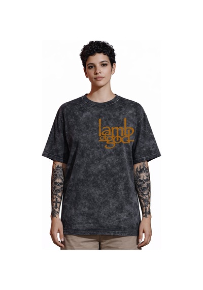 Tasarım Lamb Of God Rock Metal Müzik Grubu Sırt Baskılı Unisex Ov Siyah