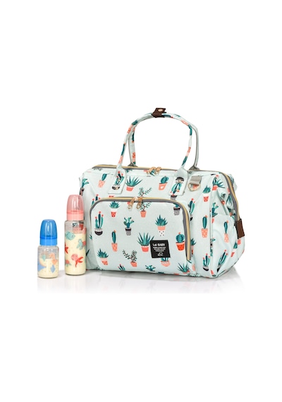 Lal Baby Baggage Bag Kaktüs Omuz Askılı Anne Bebek Bakım Çantası Beyaz