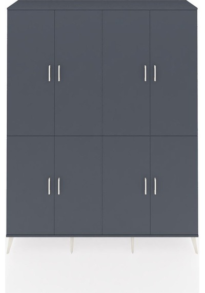 Hyperion Gardrop 4 Raflı 8 Kapaklı 4 Askılı 176x44x221 Antrasit-antrasit Antrasit Hyperion Gardrop 4 Raflı 8 Kapaklı 4 Askılı 176x44x221 Antrasit-antrasit Antrasit