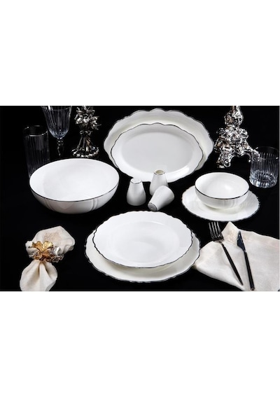 Massimo Victoria Silver 56 Parça Yemek Takımı