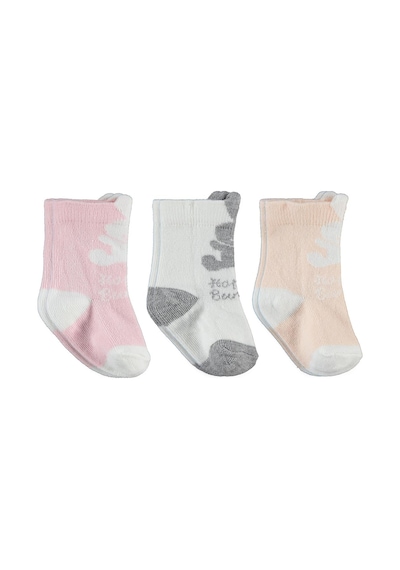Civil Baby 3d Tavşan Kulaklı 3'lü 6-18 Ay Bebek Kız Çorap Set - Standart