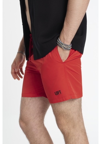 Regular Fit Erkek Deniz Şortu Kırmızı