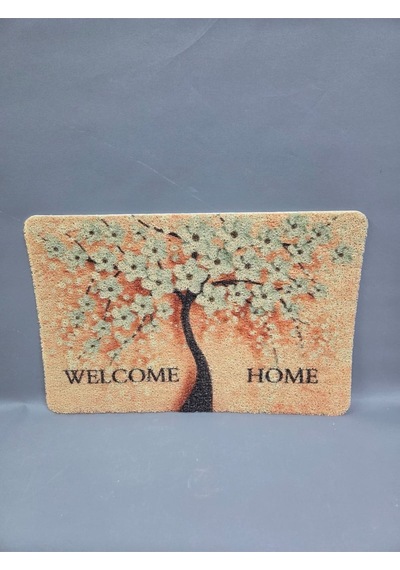 Hijyenik Kıvırcık Paspas 40x60 Cm - Islaklık Emici Kapı Önü Paspası Turuncu