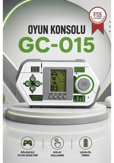 Premium Konsol Hobi Oynama Oyun Kolu Atari Joystick Tetris Gameboy Gc015 Beyaz