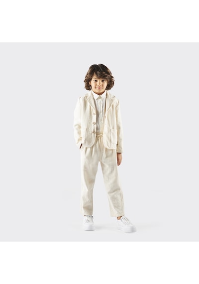 Panço Erkek Çocuk Düğmel Detaylı Ceket Bej 2411bk22009-4577 001