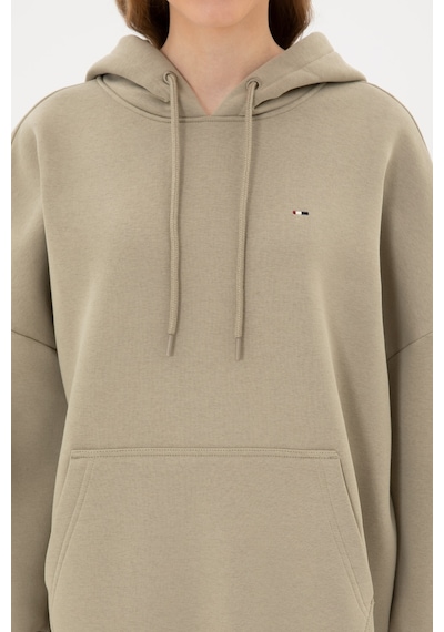 U.S. Polo Assn. Kadın Açık Haki Şardonlu Kapüşonlu Sweatshırt 50313567-VR183