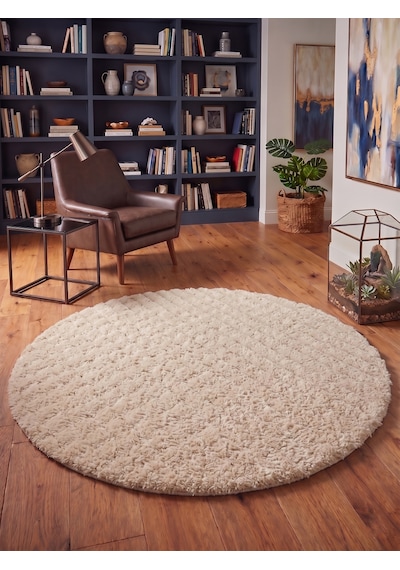 Lux Bubble Ekstra Yumoş Peluş Halı Kaymaz Taban Puffy Tavşan Tüyü Halı Bej Bej-1