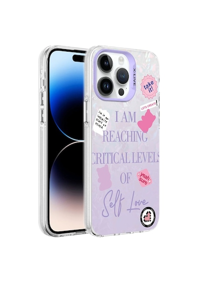 Apple Uyumlu iPhone 14 Pro Max Kılıf Mermer Desenli Zore Marbello Kapak Mor