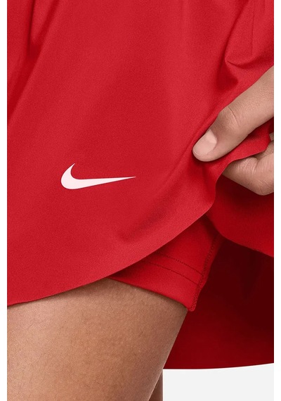 Nike Pro Dri Fit Older Kids' Girls' 2in1 Shorts Kız Çocuk Taytlı Koşu Şortu Kırmızı Kırmızı