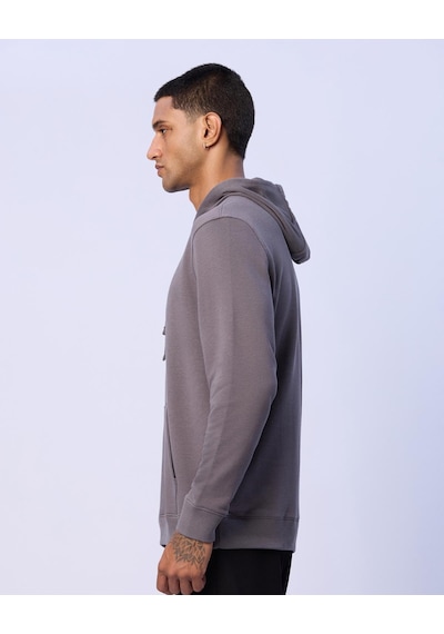 Kappa Benjamin Erkek Gri Regular Hoodie