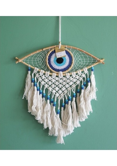 Rüya Kapanı Dream Catcher Göz Tasarımı Model 2 Çok Renkli