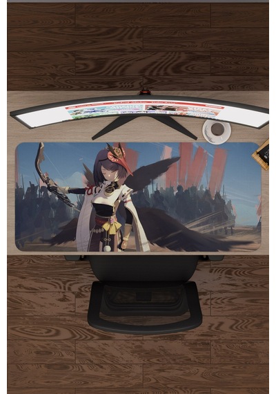 Kujou Sara Genshin Impact Anime Oyuncu V2 - 90x40 Xxl Gaming Mouse Pad Fare Altlığı