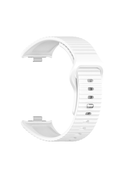 Redmi Watch 6 Silikon Kordon Tırtıklı Suya Dayanıklı Tasarım Beyaz