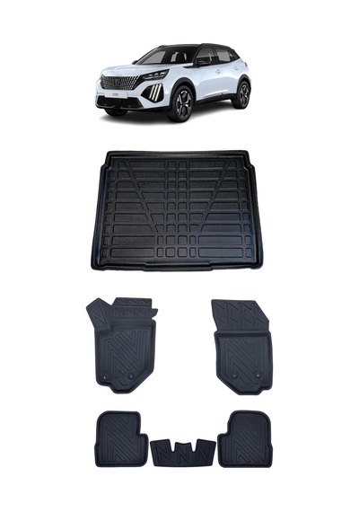Peugeot 2008 2025 Model İle Uyumlu 5d Premium Ekstra Havuzlu Paspas Ve Bagaj Havuzu Set