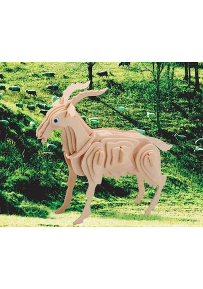 3D Ahşap Puzzle -  Keçi