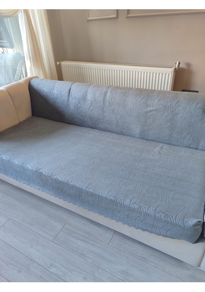 Koltuk Örtüsü Kaymaz 170x210 Gofreli Koyu Gri