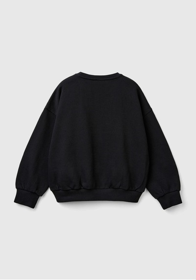 E Çocuk Benetton- Çocuk G Sweatshırt Siyah Siyah