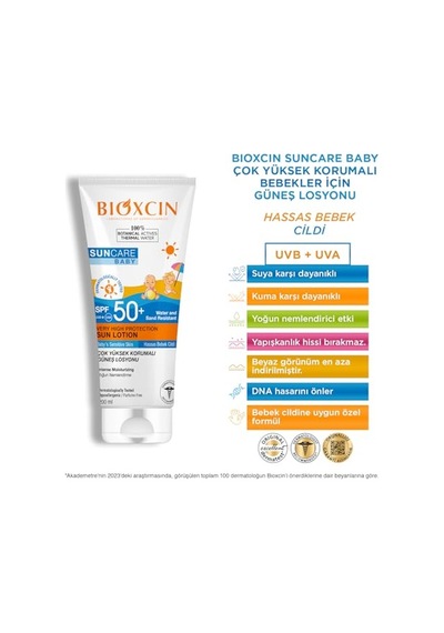 Bioxcin Hassas Ciltler İçin Çok Yüksek Korumalı Mineral Güneş Kremi Bebek 50 Spf 100 Ml