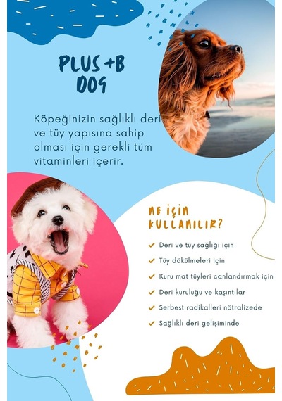 Köpekler İçin Tüy Sağlığı Damlası - Plus B - Köpek Tüy Vitamini - Tüy Dökülmesini Engelleme