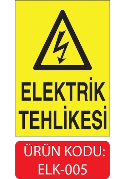 Elektrik Tehlikesi Uyarı Levhası (406811598)