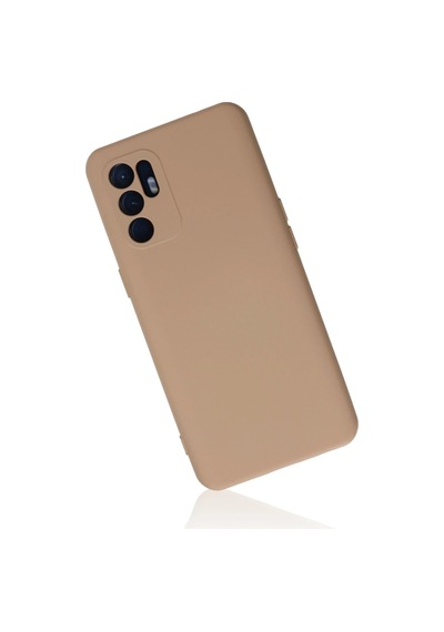 Uryport Oppo Reno 6 Kılıf Nano İçi Kadife Silikon - Pudra