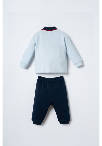 U.S. Polo Assn. Erkek Bebek Mavi Uzun Kol Pijama Takım Usb3196-c-v1 Usb3196-c-v1
