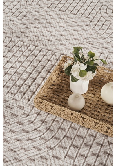 Villadia Home Textile Kaymaz Taban Modern Desen Halı Yolluk Leke Tutmaz Kolay Temizlenir Koridor Salon Yatak Mutfak Odası Vd4038kahve Kahve