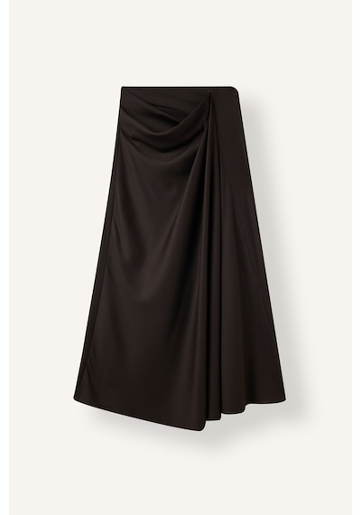 Defacto Regular Fit Drape Detaylı Normal Bel Maxi Etek I7384ax26wnbn338 Kahve-bn338