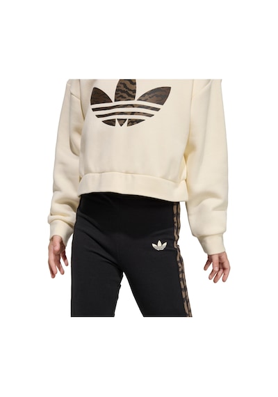 Kd5814-c Adidas Boxy Crew Set Çocuk Eşofman Takımı Bej Kd5814-c Bej Siyah
