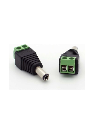 2 Set 2.1mm Dc Power Dişi Jak Klemensli Erkek Jack Cctv Konnektör Toplam 4 Parça Rodevino
