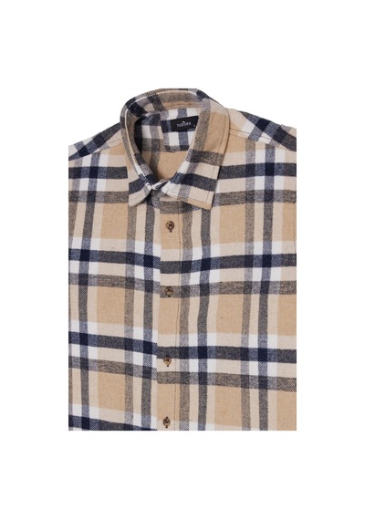 Tudors Erkek Slim Fit Dar Kesim Kareli Kışlık Oduncu Gömlek-42370 Çok Renkli