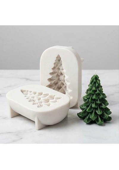 Dekoratif Çam Ağacı Silikon Kalıp8.5x6.2 Cm