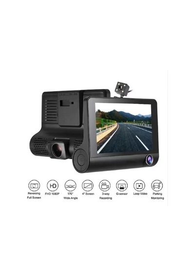 Ers- Araç Içi Kamera Gece Görüşlü 3 Kameralı 4 Inç 1080p Yol Kayıt Kamerası Geri Vites 59332731