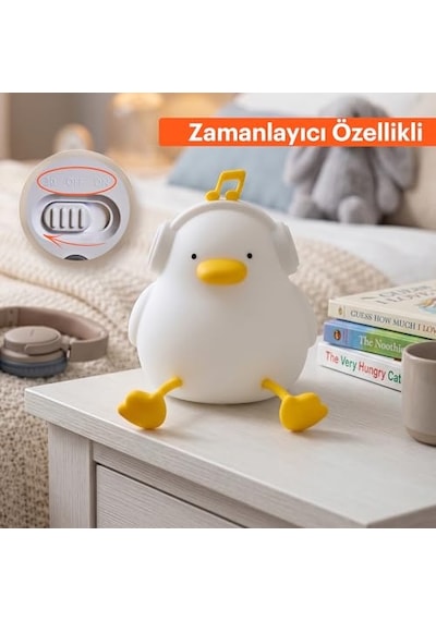Gece Lambası Silikon Led Işık Çocuk Odası Dekoru Hediye Gözü Açık Diğer